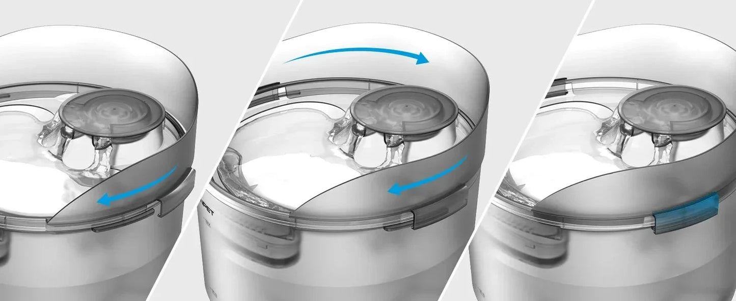 Fountain, 2 Gallon/270oz/8L Large Automatic Water Dispenser with Splatter Guard Ohberri