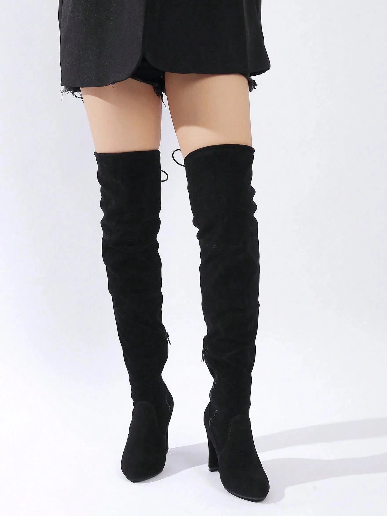 Elegant Black Boots for Women – Chunky Heel Ohberri