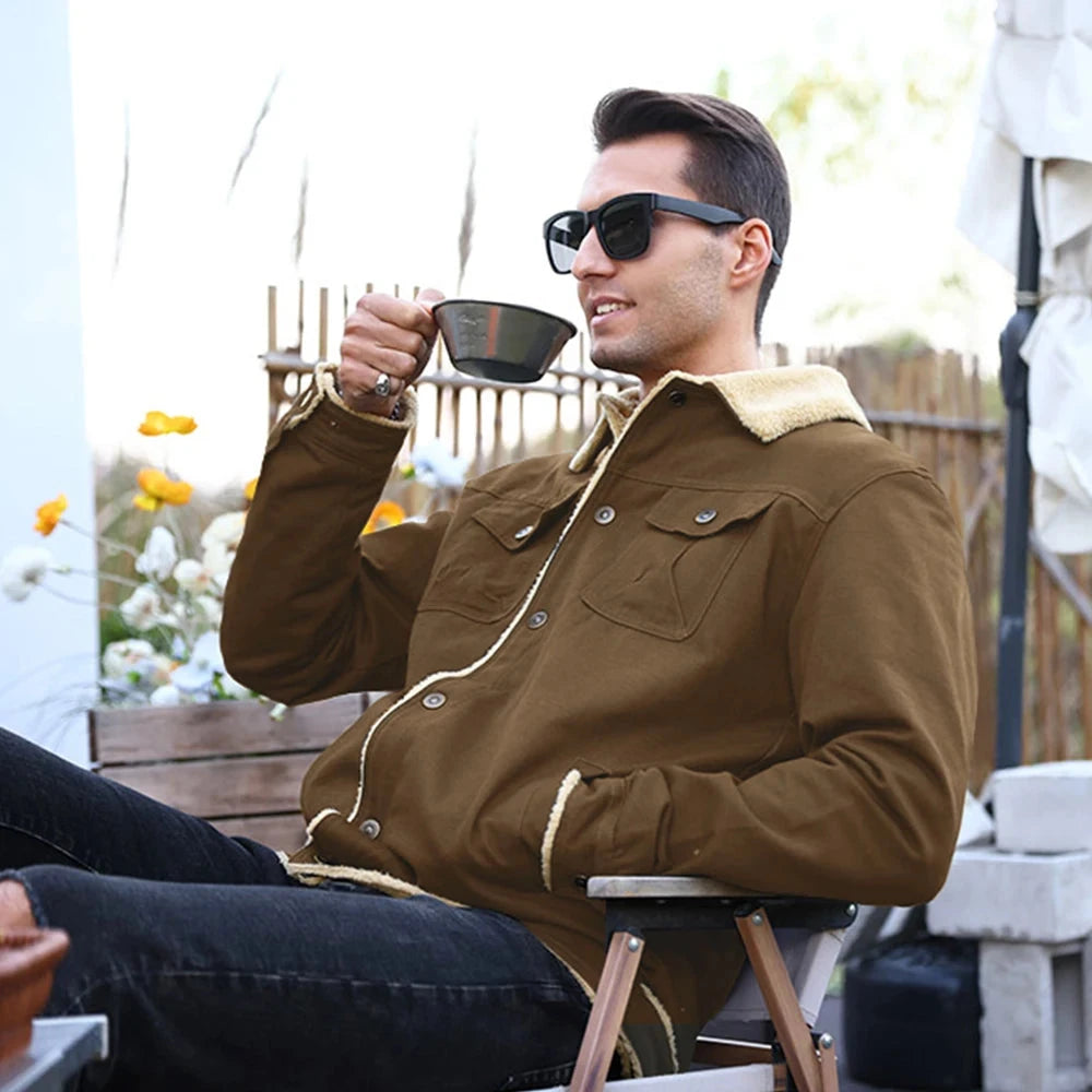 Men's Jackets Winter Warm Waterproof Fleece Lined High Quality Multi-color Coat Ohberri