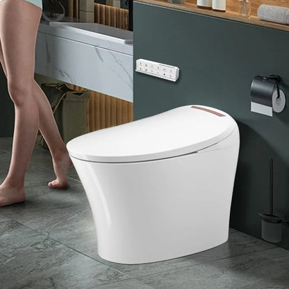 Smart Toilet With Bidet - Heated Seat, Integrated Multi-Function, Tankless, Automatic Flushing Ohberri
