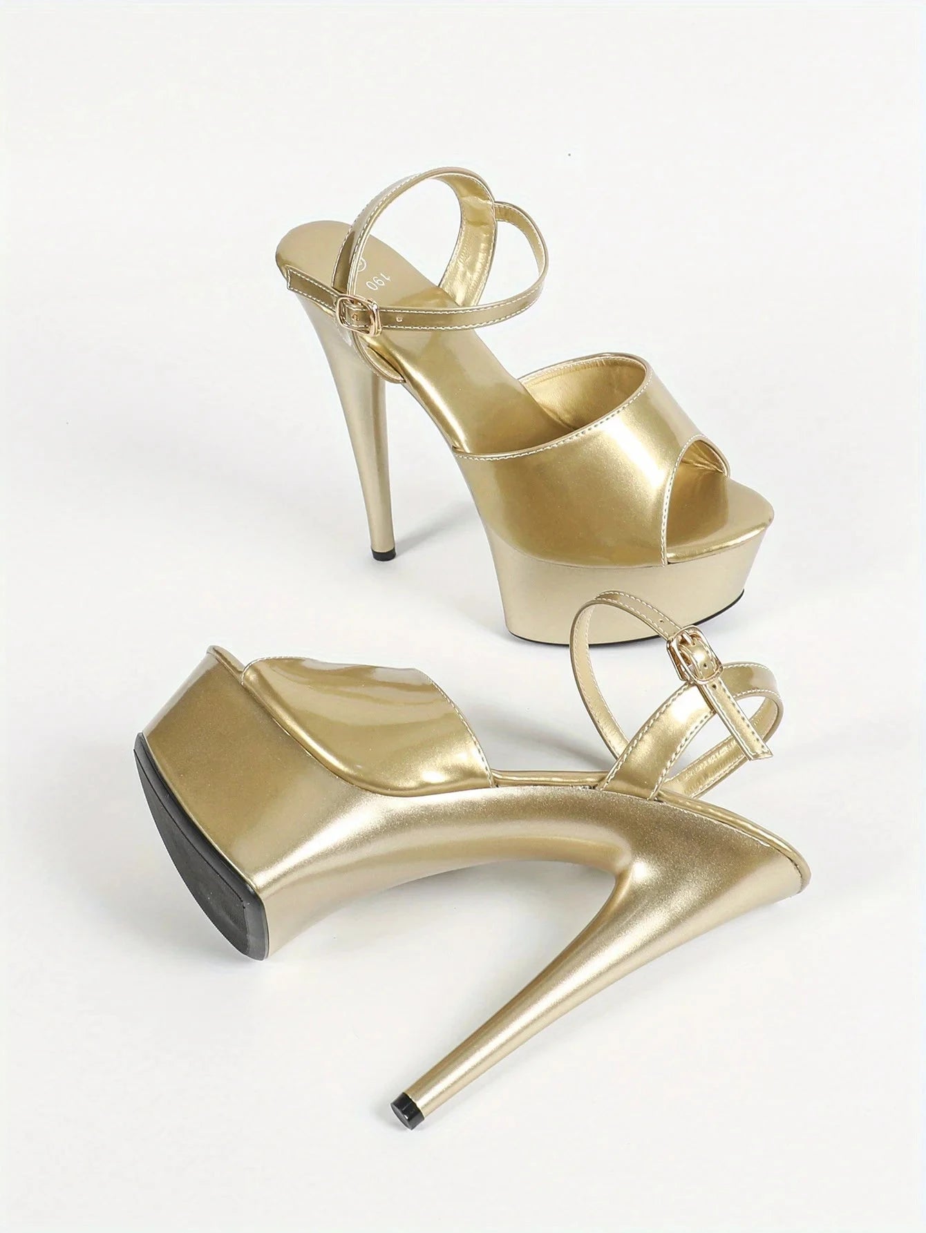 Leather Slim High-heel- Khaki Color Ohberri