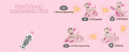 Robot Dog Toy for Kids Voice 2.4GHz Remote Control Robot Pet Touch Sensor 20+ Mode Ohberri