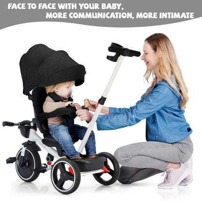 Tricycle Stroller Bike , 5-in-1, Adjustable Canopy, Sitting & Lying,Celerity - Ohberri
