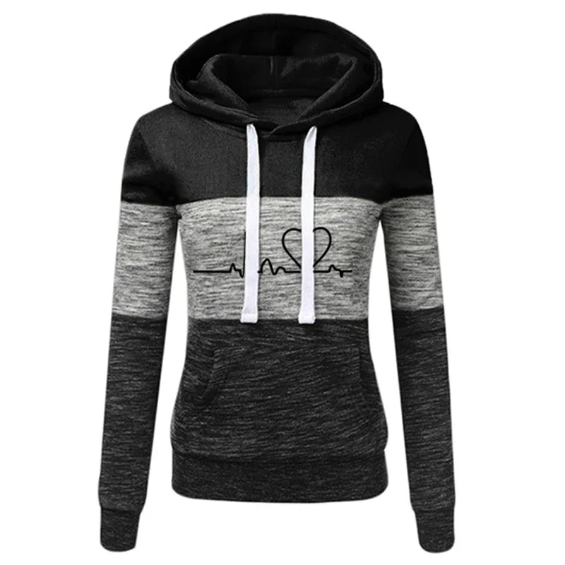Women Tracksuit Printing Hooded Sweatshirt Sweatpant Ohberri