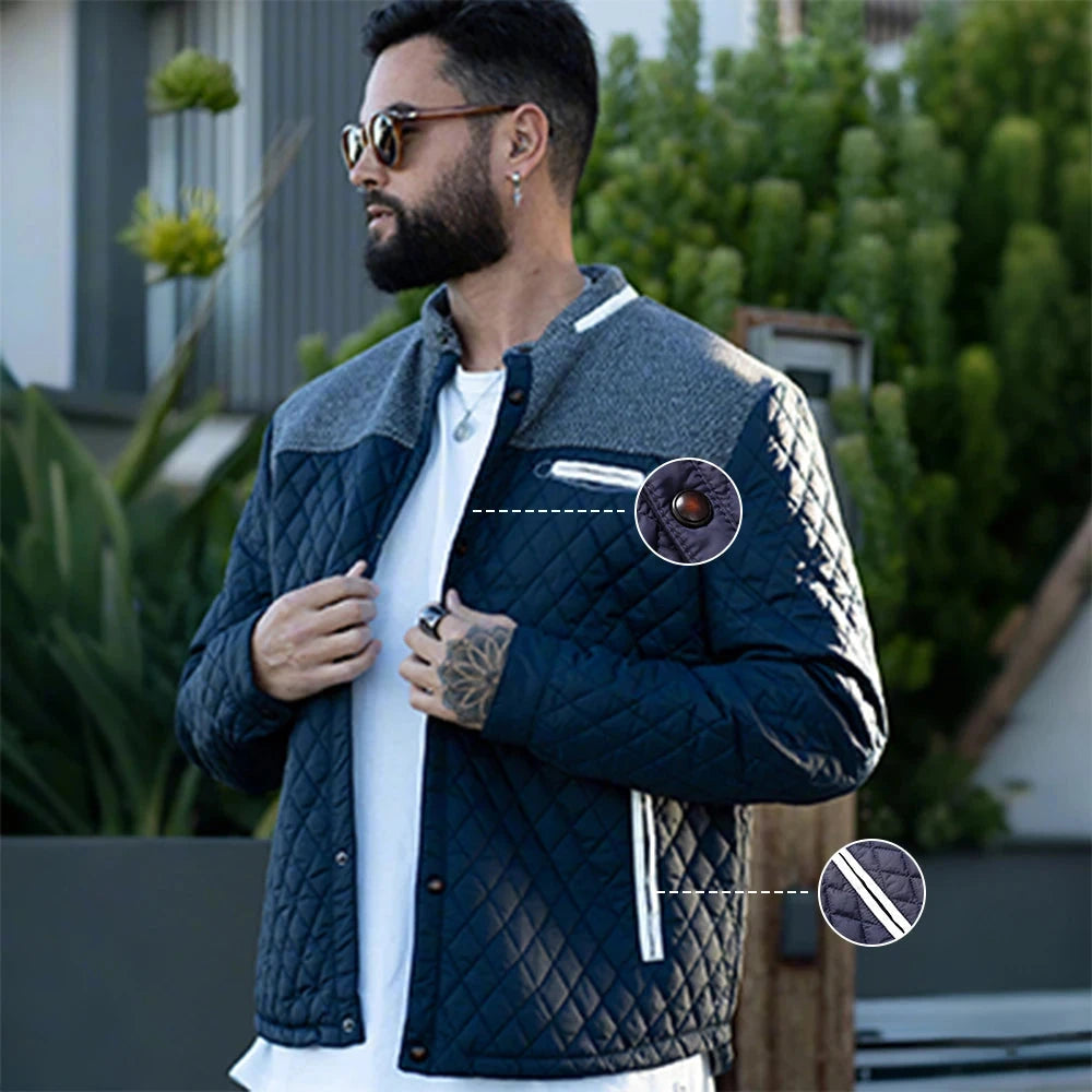 Men's Jackets Winter Warm Bomber Quilted Coat Lightweight Ohberri