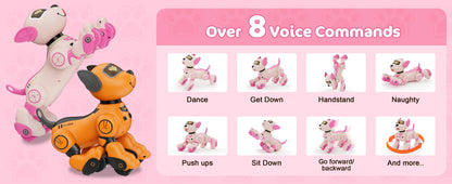 Robot Dog Toy for Kids Voice 2.4GHz Remote Control Robot Pet Touch Sensor 20+ Mode Ohberri
