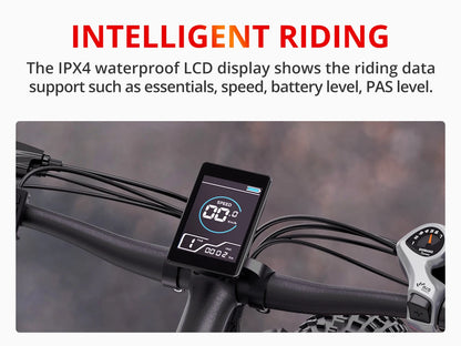 Peak 1500W 48V 15AH 26" Fat Tire Mountain Bike 31mph  Electric Dirt Bike - Ohberri