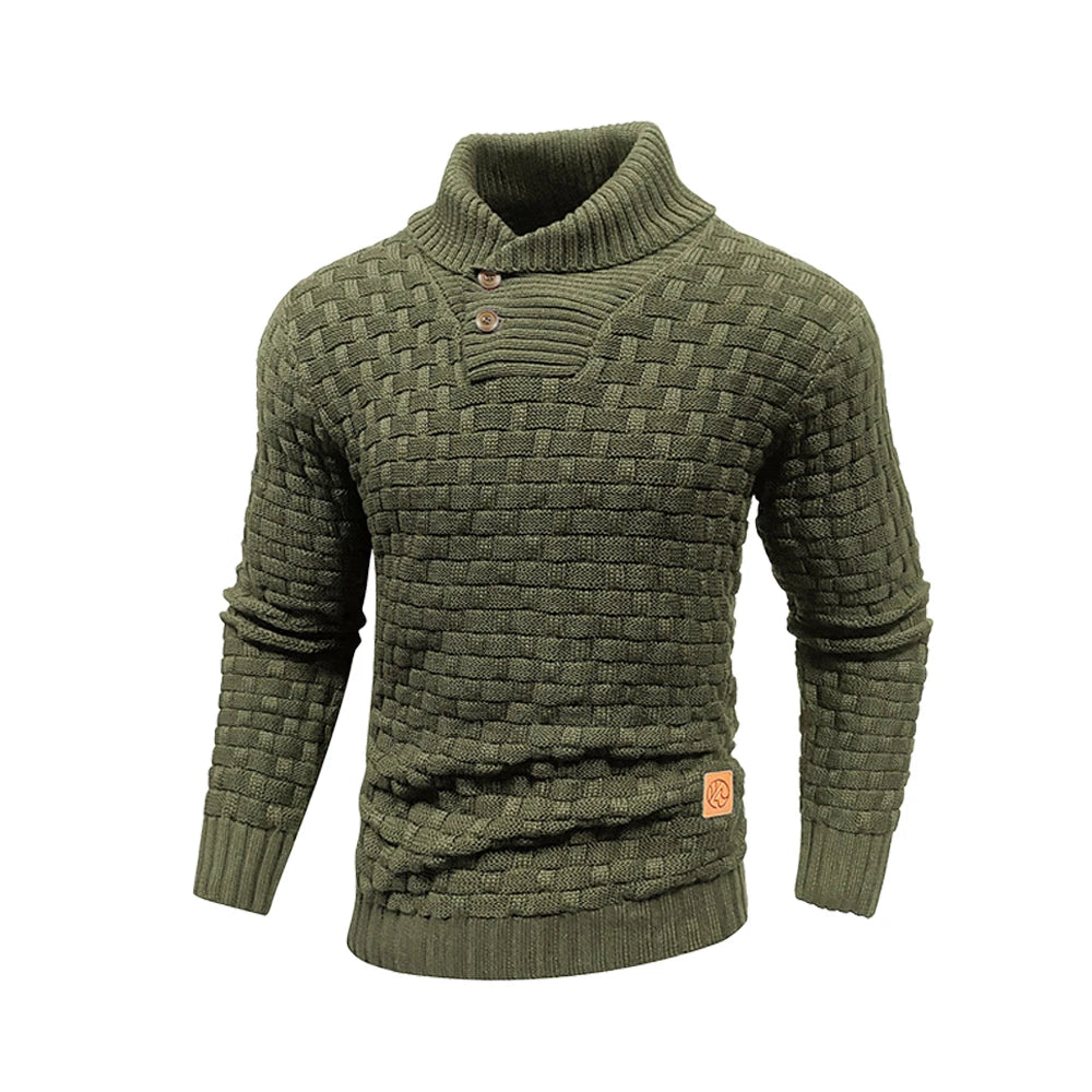 Men’s Knitted Sweater Casual Crew Neck Warm Long Sleeve Pullover