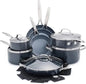 16-Piece Ceramic Nonstick Cookware Set - Induction Compatible Ohberri