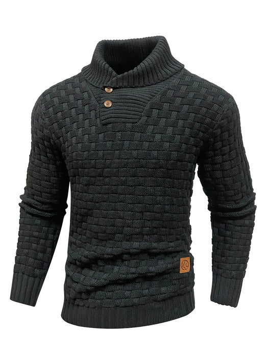 Men’s Knitted Sweater Casual Crew Neck Warm Long Sleeve Pullover