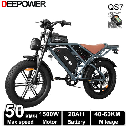 QS7 Electric Bike 1500W 48V 60AH - Ohberri