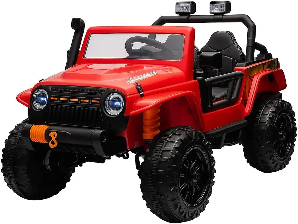 2 Seater Electric Truck with Remote Control 4.3 MPH Max Speed Bluetooth 4WDS Led Headlight & Music Ohberri