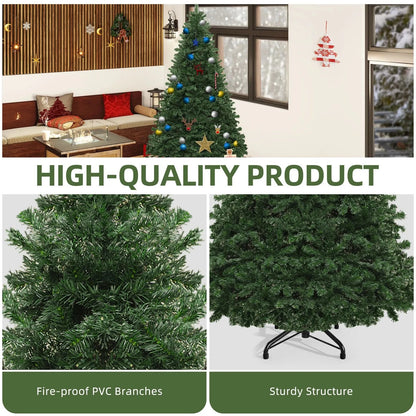 6ft /7.5ft /9ft Artificial Pine Christmas Tree Metal Hinges and Foldable Base Ohberri