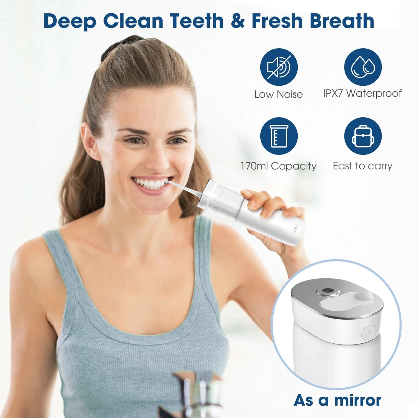 Oral Irrigator Water Flosser Portable Ohberri