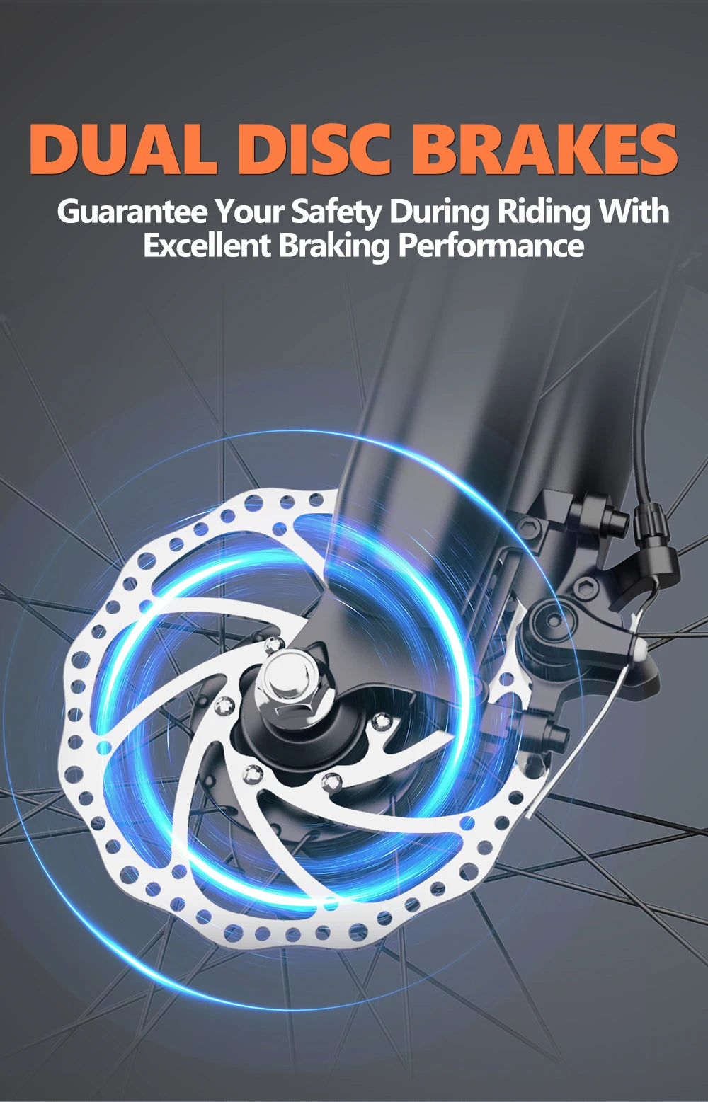 Electric Bike 20'' 1500W Up to 50 Miles 32MPH with 48V 20AH - Ohberri