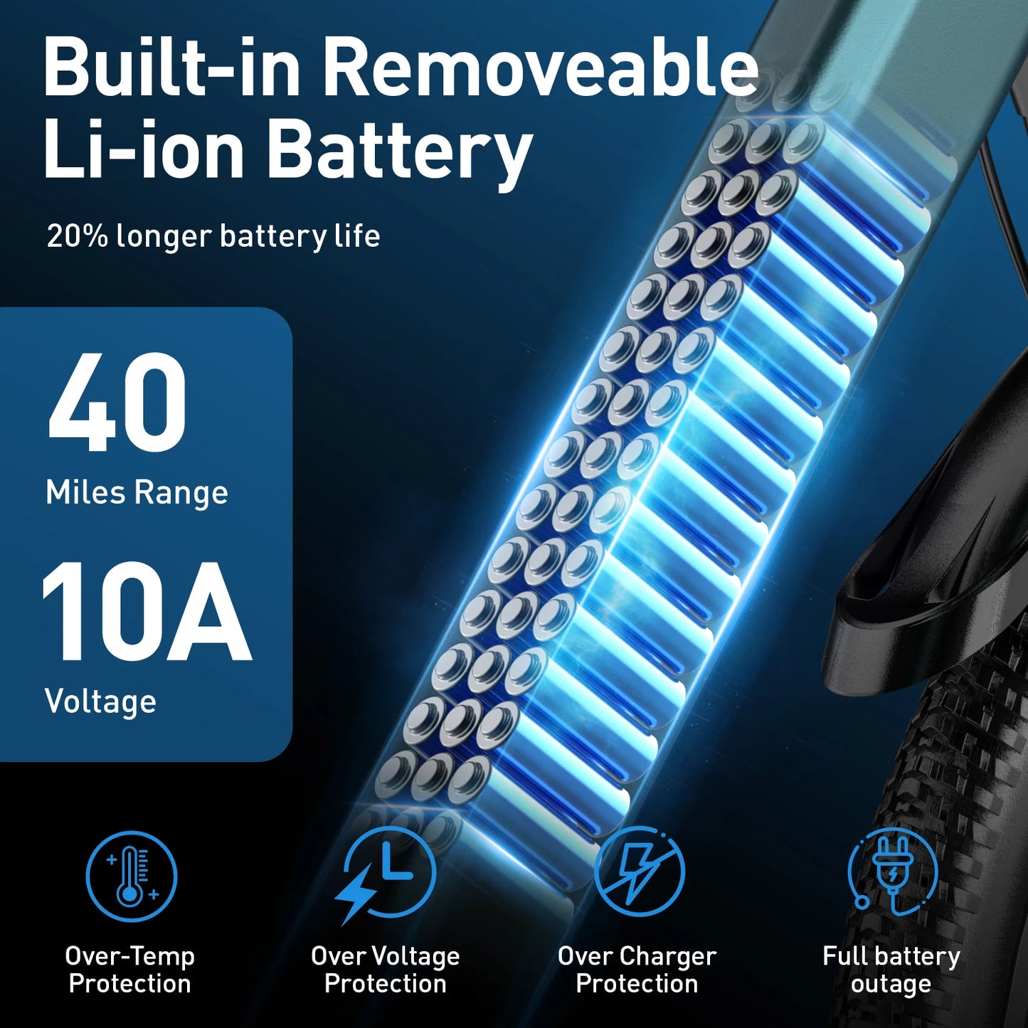 Electric Bicycle, 26" 24" with 36V Battery Peak 500W Motor,21 Speed - Ohberri