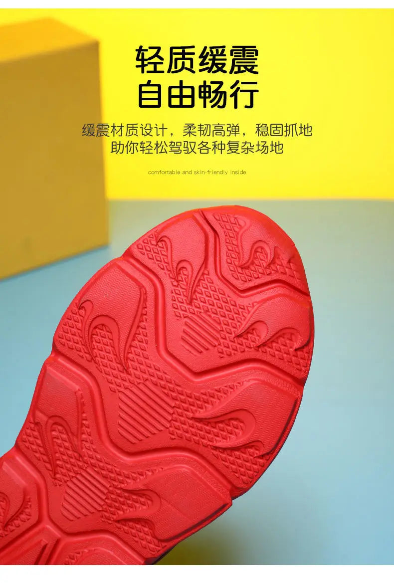 Disney Boys Shoes LED Lights Cartoon Autumn Children's Sports Shoes Leather Non-slip Children's Running Shoes Sneaker Size 25-35 Ohberri