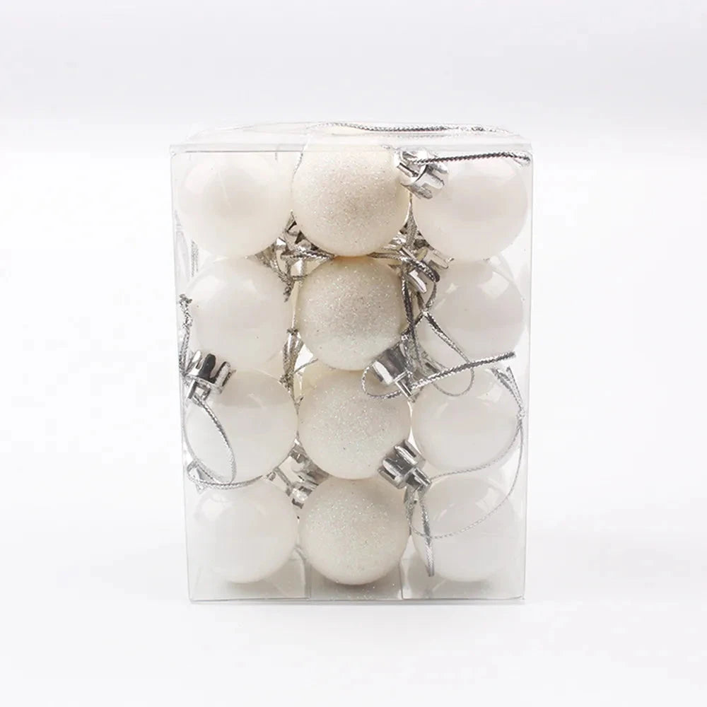 24Pcs Christmas Ball Christmas Tree Decoration Ornaments Ohberri