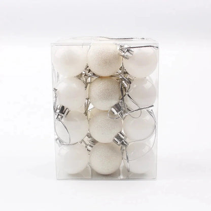 24Pcs Christmas Ball Christmas Tree Decoration Ornaments Ohberri