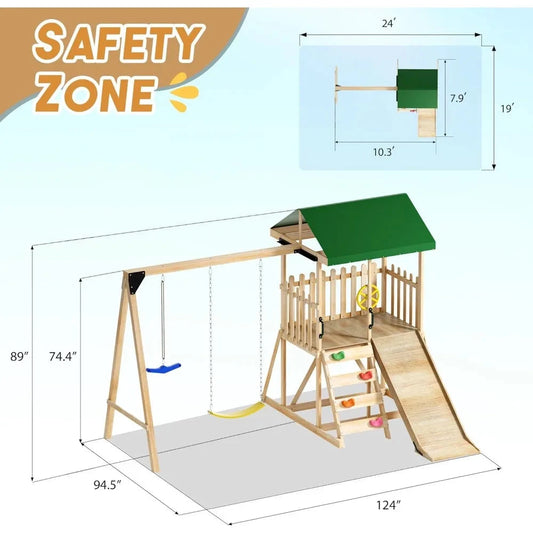 Wooden Swing Set Ohberri