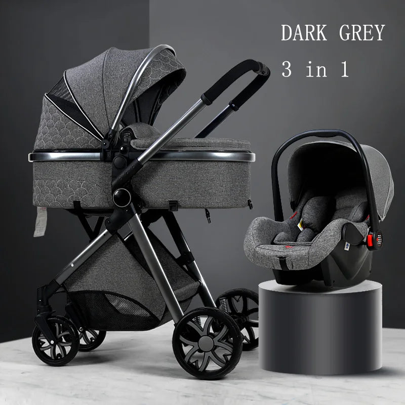 3 in 1 High Landscape Stroller - Ohberri