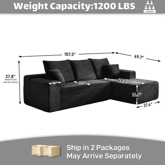Cloud Couch Sectional L Shaped Ohberri