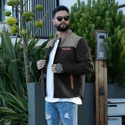 Men's Jackets Winter Warm Bomber Quilted Coat Lightweight Ohberri