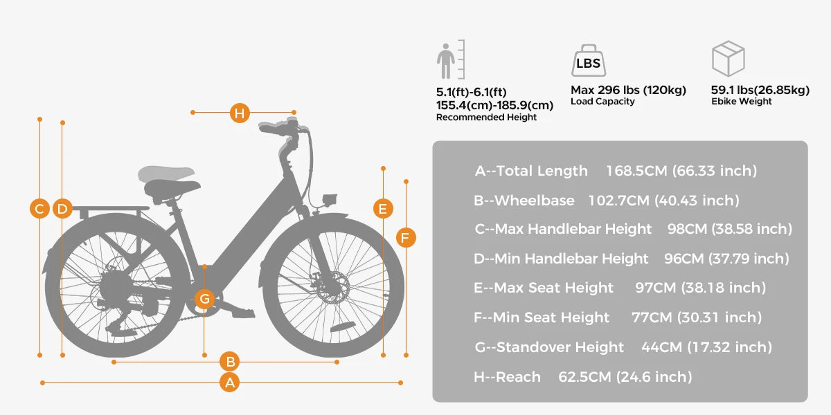 26'' Commuter Electric Bicycle 700W Peak Motor 7 Speed Electric Bike, Green - Ohberri