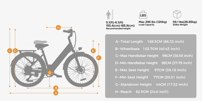 26'' Commuter Electric Bicycle 700W Peak Motor 7 Speed Electric Bike, Green - Ohberri
