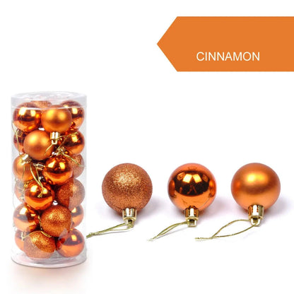 24Pcs Christmas Ball Christmas Tree Decoration Ornaments Ohberri