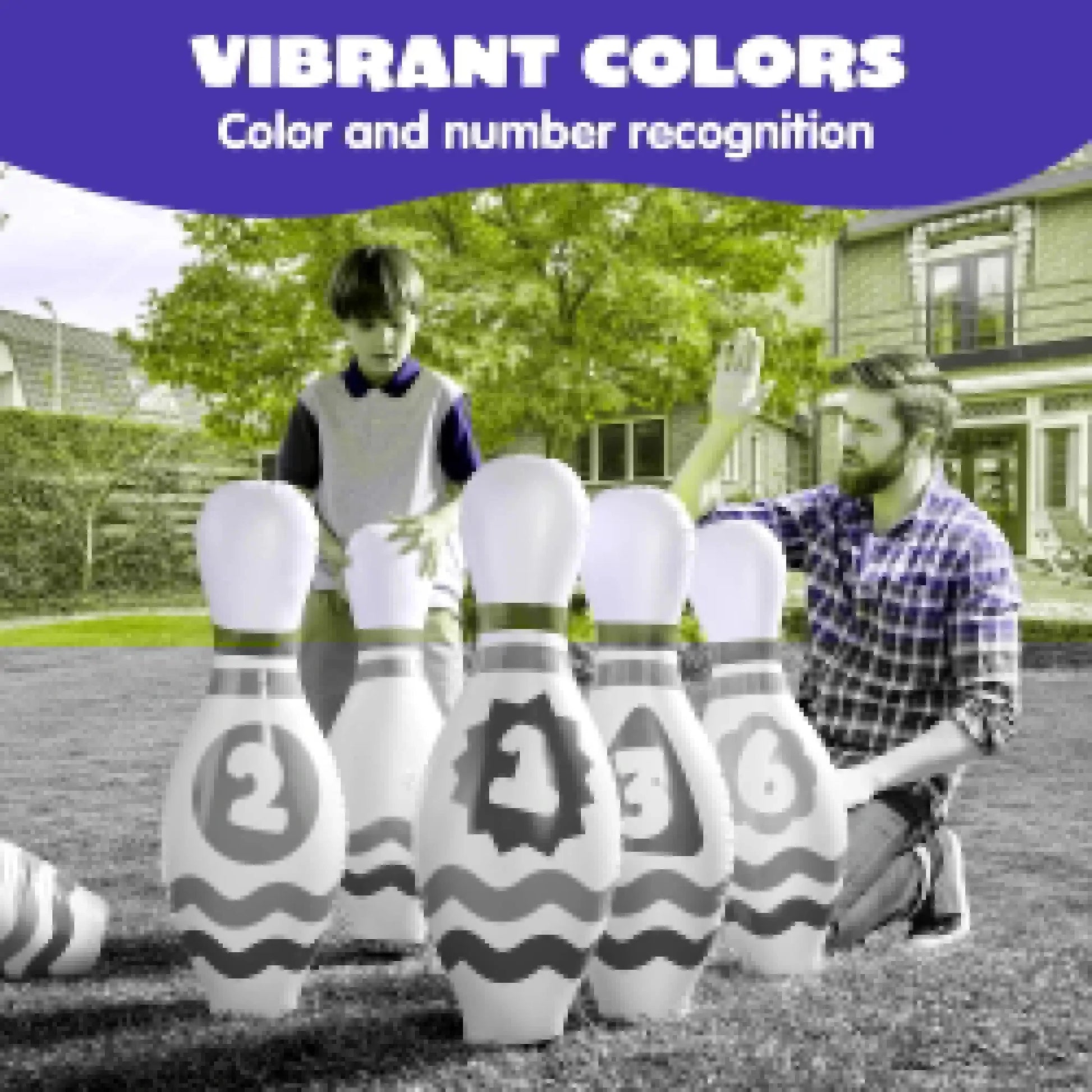 Giant Inflatable Bowling Set for Kids Ohberri