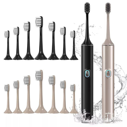 Electric Toothbrush with 8 Brush Heads for Adults Rechargeable Ohberri