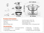 4 Pack Chafing Dish Buffet Set Stainless Steel Chafer w/4 Full Size Pan Round Catering Warmer Ohberri