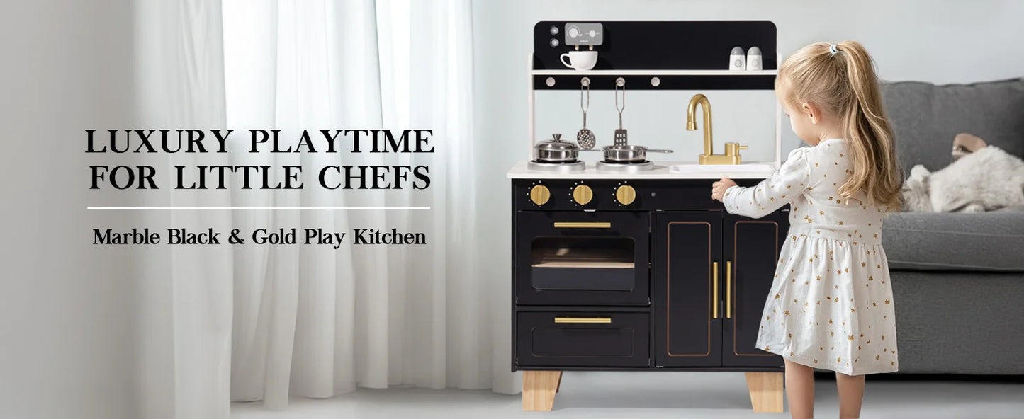 Play Kitchen Wooden with Marble-Style - Ohberri