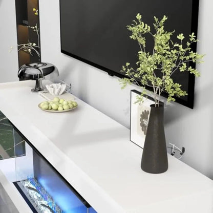 Fireplace TV Stand for TVs up to 70 with 7Color Lights with 12Color Flame 2Level Heating Ohberri