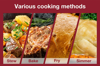 Dutch Oven & Skillet Combo，Preseasoned Cast Iron Cookware Set，2-In-1 Multi Cooker Ohberri