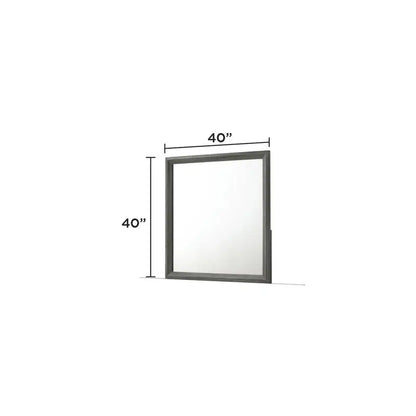 Gray 5-Piece Full Bedroom Set Made of Wood, Modern Design - Ohberri