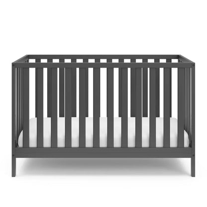 Sunset 4-in-1 Convertible Baby Crib, Gray - Ohberri