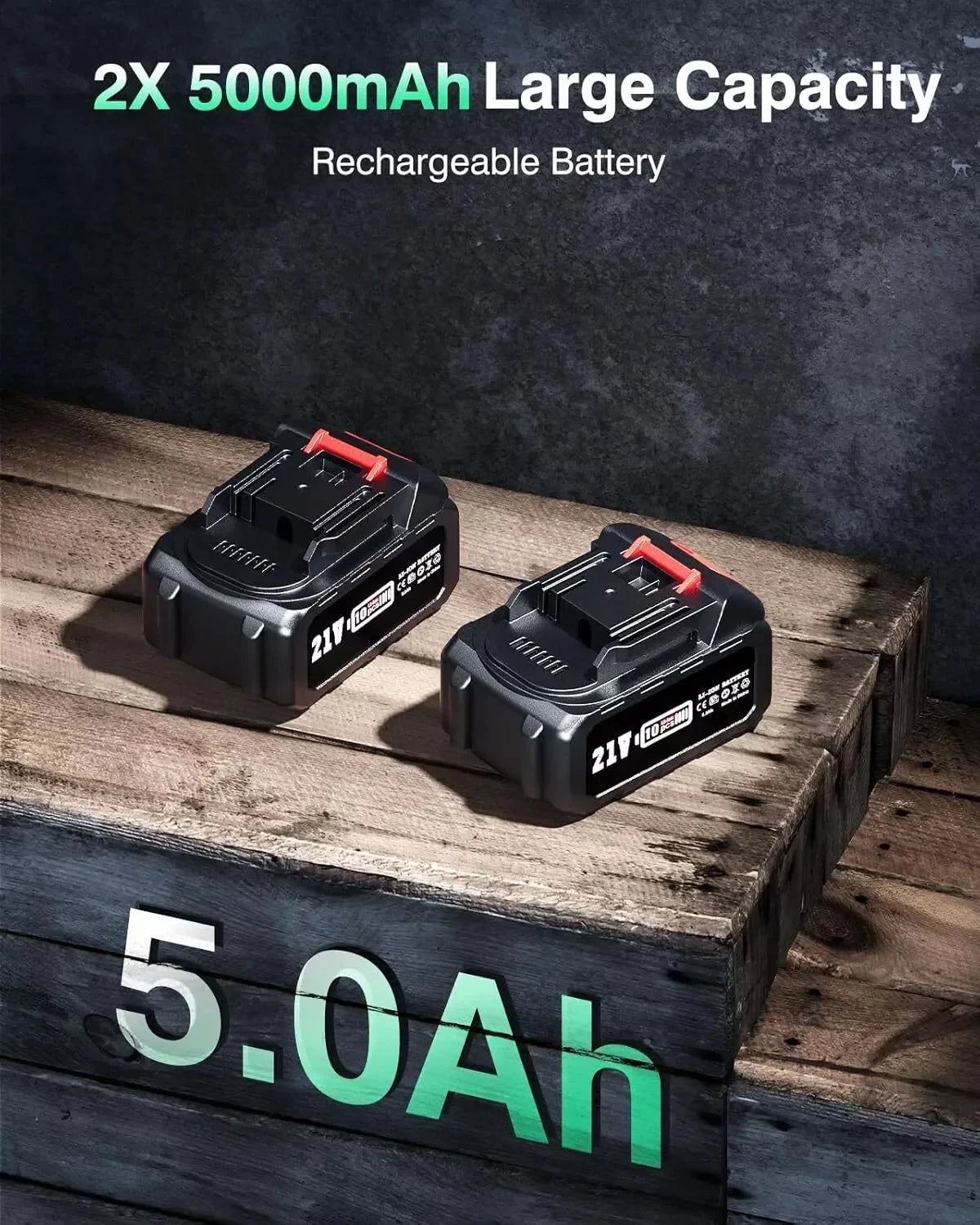 1/2" Cordless Brushless Impact Wrench 1000Nm(738Ft-lbs) w/ 2x5.0Ah Ohberri