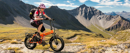 1000W Folding Electric Bike, 48V 20AH 30+MPH, 80 Miles Max Range, 20" Tire - Ohberri