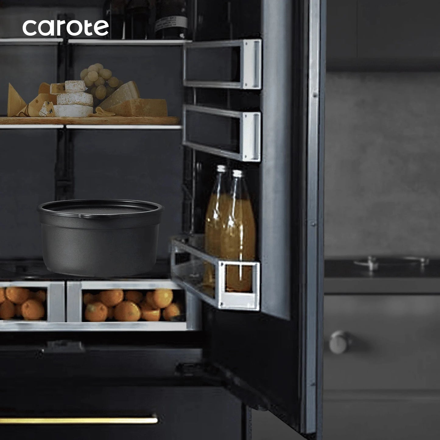 Nonstick Cookware Sets, 19 Pcs Non Stick Pots and Pans Set with Removable Handle, Black Ohberri