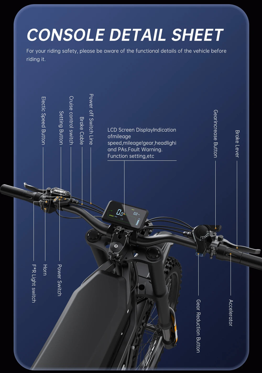 Dual Battery, Peak 2900W 52V, Dual 20Ah, 25inchTires,off-road Mountain E-Bike - Ohberri