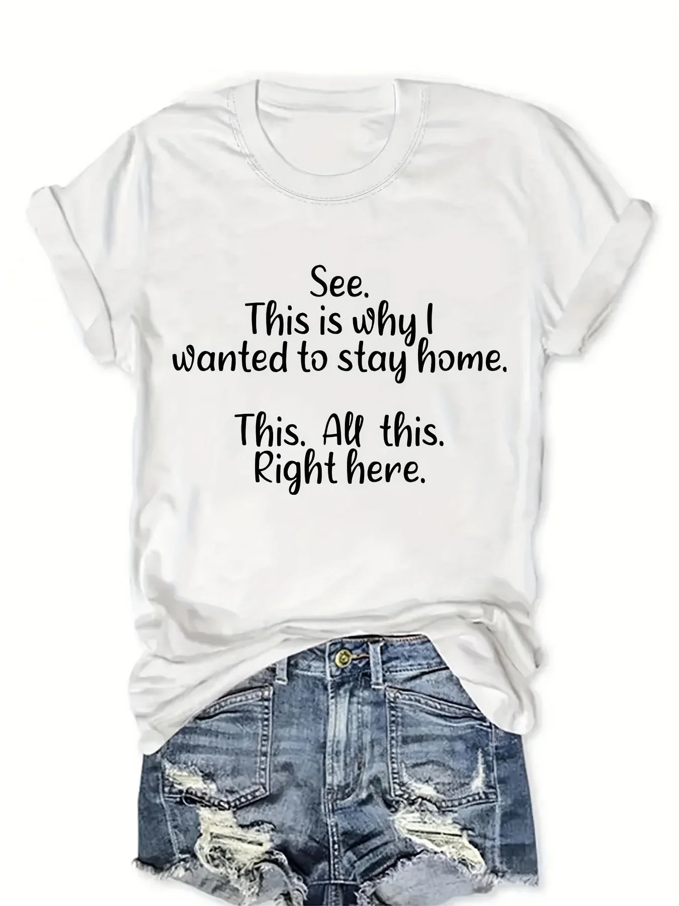 Letter Print T-shirt, Short Sleeve Crew Neck Casual Shirt