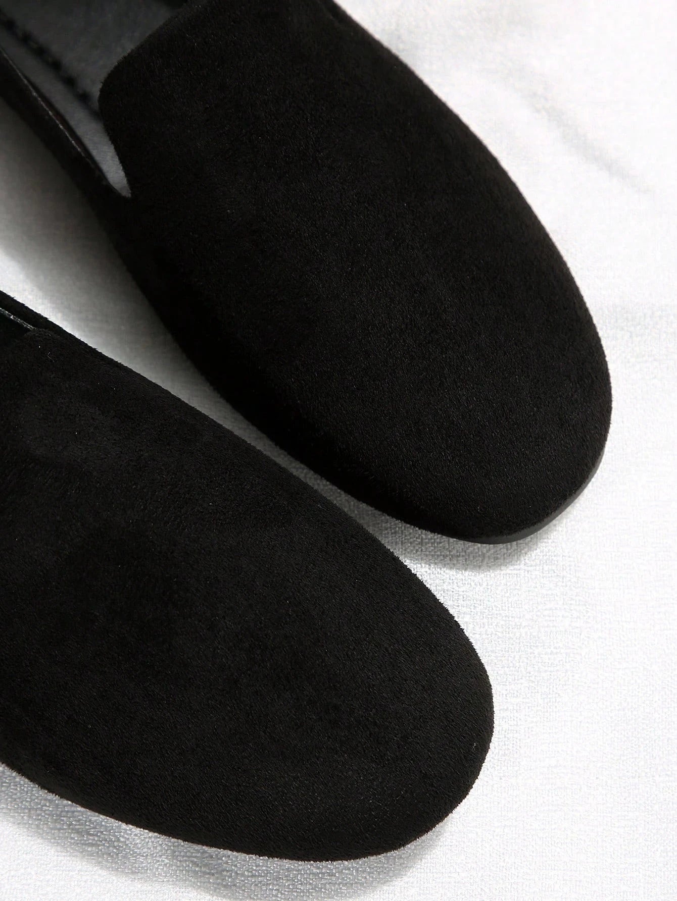 Women's Black Suede Loafers Ohberri