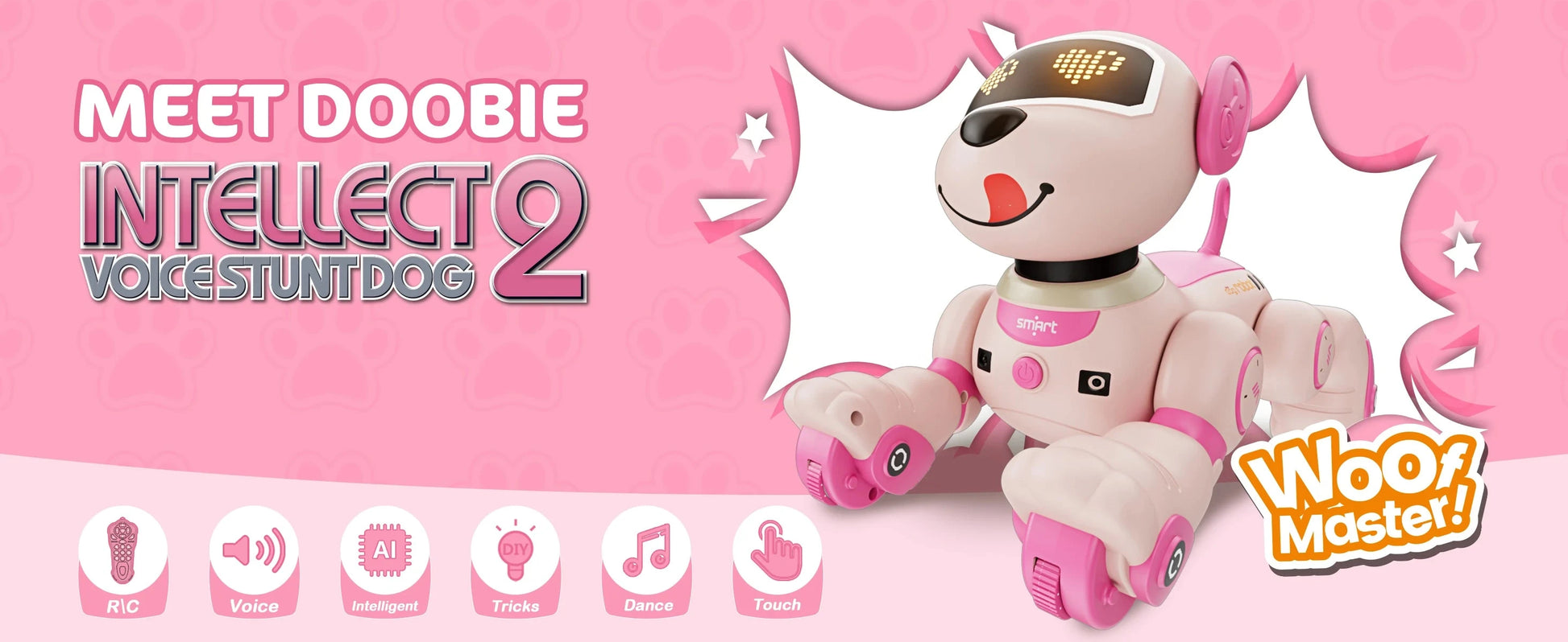 Robot Dog Toy for Kids Voice 2.4GHz Remote Control Robot Pet Touch Sensor 20+ Mode Ohberri