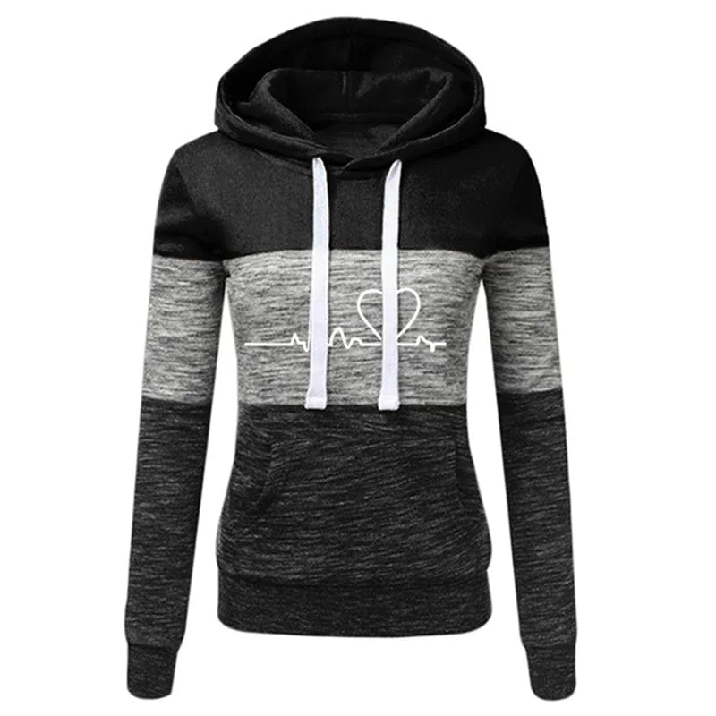 Women Tracksuit Printing Hooded Sweatshirt Sweatpant Ohberri