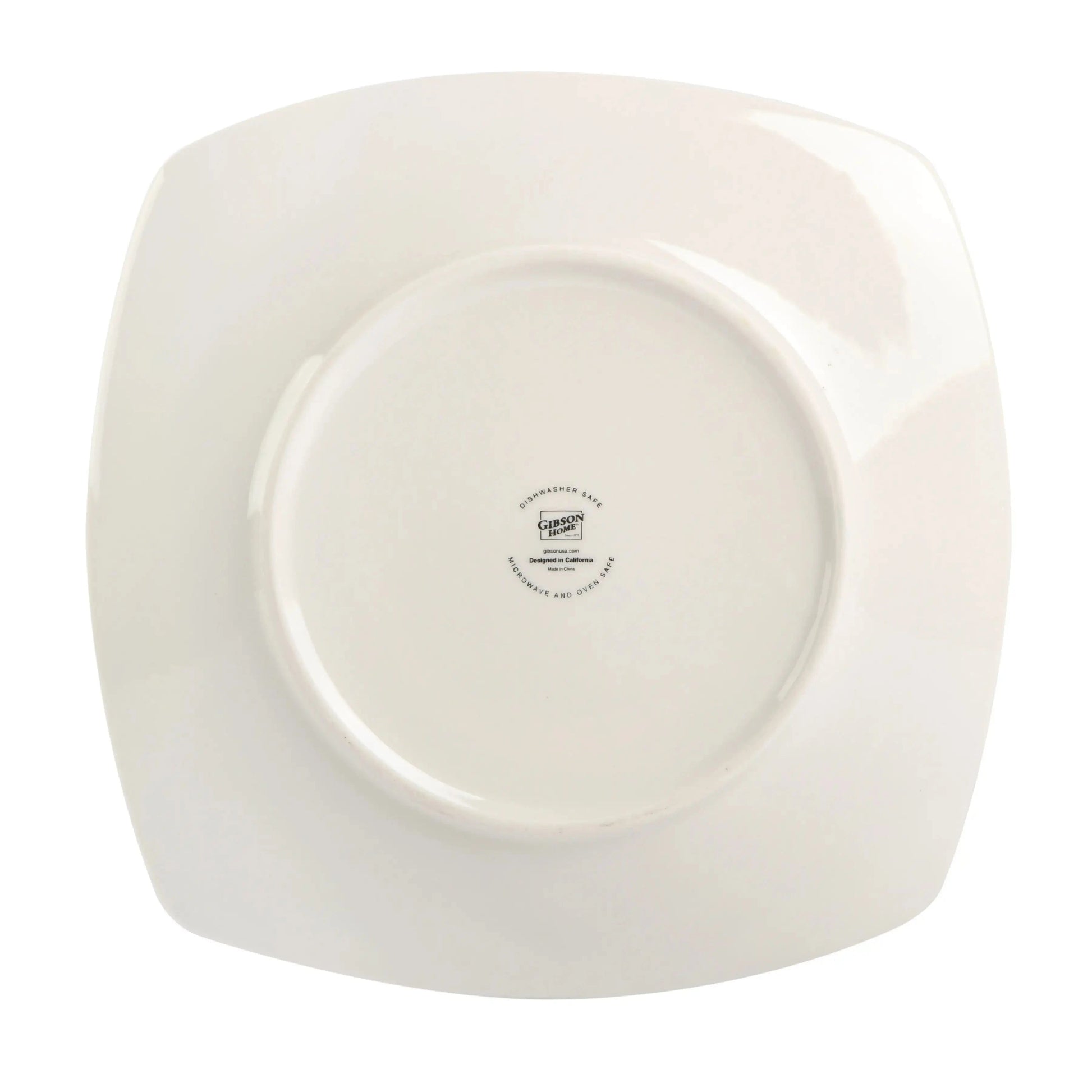 12-Piece White Square Dinnerware Set, Modern Stoneware Plates Bowls Ohberri