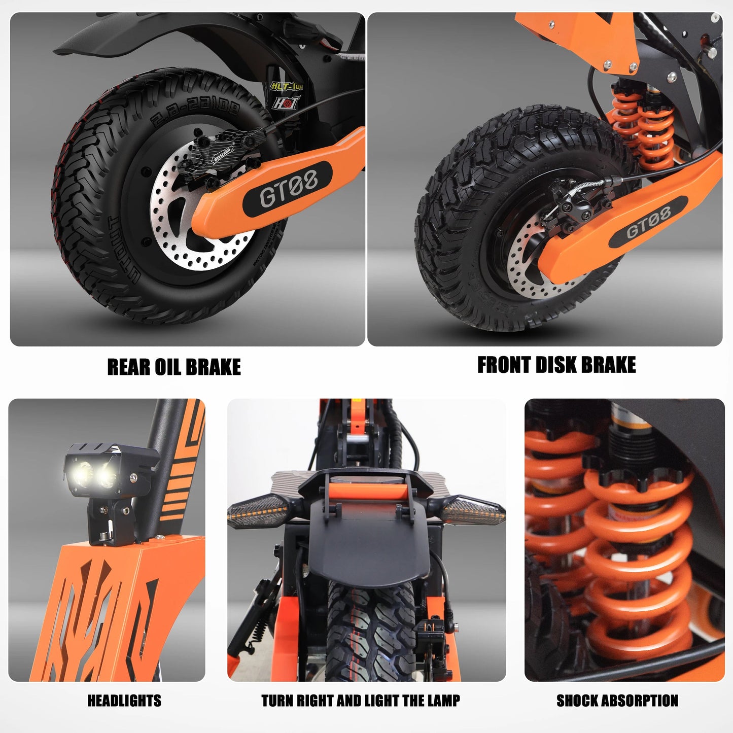 5600W Adult Electric Scooter Dual Motor Top Speed 46MPH,60V27AH, 11-inch Off-Road Tires Sport Ohberri