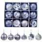 12pcs 6cm Assorted Christmas Ball Pendant Ball Ornament Set Ohberri