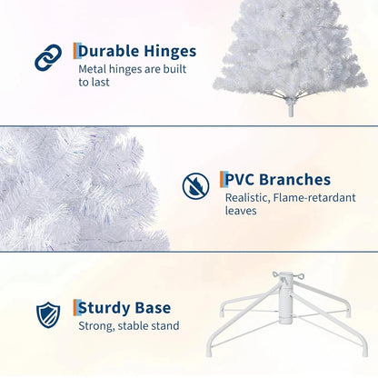 4.5/6/7.5/9Ft Prelit Christmas Tree Rose Gold Tinsel Christmas Tree With Warm White Led Lights Sparkle Ohberri